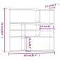 vidaXL Wandregal Grau Sonoma 90x16x78 cm cm Holzwerkstoff vidaXL Wandregal Grau Sonoma 90x16x78 cm cm Holzwerkstoff