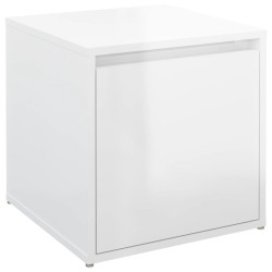 vidaXL Schubladenbox Hochglanz-Weiß 40,5x40x40 cm Holzwerkstoff