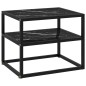 vidaXL Konsolentisch Schwarz 50x40x40 cm Hartglas vidaXL Konsolentisch Schwarz 50x40x40 cm Hartglas