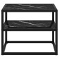 vidaXL Konsolentisch Schwarz 50x40x40 cm Hartglas vidaXL Konsolentisch Schwarz 50x40x40 cm Hartglas