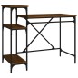 vidaXL Schreibtisch mit Regal Braun Eichen-Optik 105x50x90 cm vidaXL Schreibtisch mit Regal Braun Eichen-Optik 105x50x90 cm