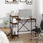 vidaXL Schreibtisch mit Regal Braun Eichen-Optik 105x50x90 cm vidaXL Schreibtisch mit Regal Braun Eichen-Optik 105x50x90 cm