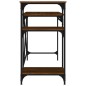 vidaXL Schreibtisch mit Regal Braun Eichen-Optik 105x50x90 cm vidaXL Schreibtisch mit Regal Braun Eichen-Optik 105x50x90 cm