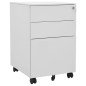 vidaXL Aktenschrank mit Rollen Hellgrau 39x45x60 cm Stahl vidaXL Aktenschrank mit Rollen Hellgrau 39x45x60 cm Stahl