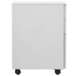 vidaXL Aktenschrank mit Rollen Hellgrau 39x45x60 cm Stahl vidaXL Aktenschrank mit Rollen Hellgrau 39x45x60 cm Stahl