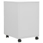 vidaXL Aktenschrank mit Rollen Hellgrau 39x45x60 cm Stahl vidaXL Aktenschrank mit Rollen Hellgrau 39x45x60 cm Stahl