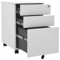 vidaXL Aktenschrank mit Rollen Hellgrau 39x45x60 cm Stahl vidaXL Aktenschrank mit Rollen Hellgrau 39x45x60 cm Stahl