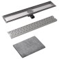 vidaXL Gerade Duschrinne Linien 730x140 mm Edelstahl vidaXL Gerade Duschrinne Linien 730x140 mm Edelstahl
