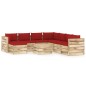 vidaXL 9-tlg. Garten-Lounge-Set mit Kissen Grün Imprägniertes Holz vidaXL 9-tlg. Garten-Lounge-Set mit Kissen Grün Imprägniertes Holz