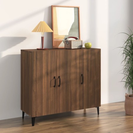 vidaXL Sideboard Braun Eichen-Optik 90x34x80 cm Holzwerkstoff