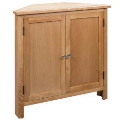 vidaXL Eckschrank 80 x 33,5 x 78 cm Massivholz Eiche