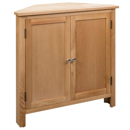 vidaXL Eckschrank 80 x 33,5 x 78 cm Massivholz Eiche
