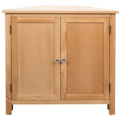 vidaXL Eckschrank 80 x 33,5 x 78 cm Massivholz Eiche