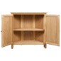 vidaXL Eckschrank 80 x 33,5 x 78 cm Massivholz Eiche vidaXL Eckschrank 80 x 33,5 x 78 cm Massivholz Eiche