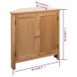 vidaXL Eckschrank 80 x 33,5 x 78 cm Massivholz Eiche vidaXL Eckschrank 80 x 33,5 x 78 cm Massivholz Eiche
