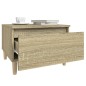 vidaXL Beistelltisch Sonoma-Eiche 50x46x35 cm Holzwerkstoff vidaXL Beistelltisch Sonoma-Eiche 50x46x35 cm Holzwerkstoff