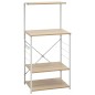 vidaXL Mikrowellenregal Weiß Eiche-Optik 60x39,6x123 cm Holzwerkstoff vidaXL Mikrowellenregal Weiß Eiche-Optik 60x39,6x123 cm Holzwerkstoff