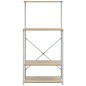 vidaXL Mikrowellenregal Weiß Eiche-Optik 60x39,6x123 cm Holzwerkstoff vidaXL Mikrowellenregal Weiß Eiche-Optik 60x39,6x123 cm Holzwerkstoff