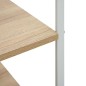 vidaXL Mikrowellenregal Weiß Eiche-Optik 60x39,6x123 cm Holzwerkstoff vidaXL Mikrowellenregal Weiß Eiche-Optik 60x39,6x123 cm Holzwerkstoff