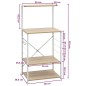vidaXL Mikrowellenregal Weiß Eiche-Optik 60x39,6x123 cm Holzwerkstoff vidaXL Mikrowellenregal Weiß Eiche-Optik 60x39,6x123 cm Holzwerkstoff