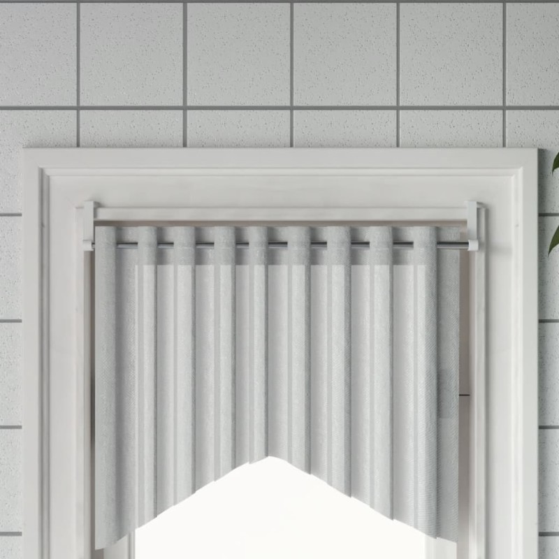 Gardinenstangen 2 Stk. Weiß und Silbern 60-105 cm Aluminium Gardinenstangen 2 Stk. Weiß und Silbern 60-105 cm Aluminium