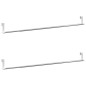 Gardinenstangen 2 Stk. Weiß und Silbern 60-105 cm Aluminium Gardinenstangen 2 Stk. Weiß und Silbern 60-105 cm Aluminium