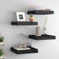 vidaXL Schwebende Wandregale 4 Stk. Schwarz 23x23,5x3,8cm MDF vidaXL Schwebende Wandregale 4 Stk. Schwarz 23x23,5x3,8cm MDF