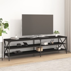 vidaXL TV-Schrank Schwarz 180x40x50 cm Holzwerkstoff
