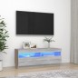 vidaXL TV-Schrank mit LED-Leuchten Grau Sonoma 100x35x40 cm vidaXL TV-Schrank mit LED-Leuchten Grau Sonoma 100x35x40 cm