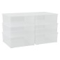 Aufbewahrungsboxen Kunststoff 6 Stk. 5 L Stapelbar Aufbewahrungsboxen Kunststoff 6 Stk. 5 L Stapelbar