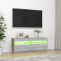 vidaXL TV-Schrank mit LED-Leuchten Grau Sonoma 100x35x40 cm vidaXL TV-Schrank mit LED-Leuchten Grau Sonoma 100x35x40 cm