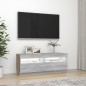 vidaXL TV-Schrank mit LED-Leuchten Grau Sonoma 100x35x40 cm vidaXL TV-Schrank mit LED-Leuchten Grau Sonoma 100x35x40 cm