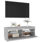 vidaXL TV-Schrank mit LED-Leuchten Grau Sonoma 100x35x40 cm vidaXL TV-Schrank mit LED-Leuchten Grau Sonoma 100x35x40 cm