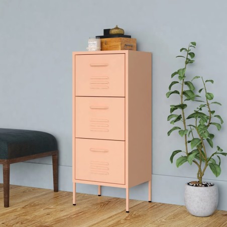 vidaXL Lagerschrank Rosa 42,5x35x101,5 cm Stahl    