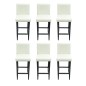 Barhocker 6 Stk. Weiß Kunstleder Barhocker 6 Stk. Weiß Kunstleder