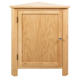 vidaXL Eckschrank 59x45x80 cm Massivholz Eiche