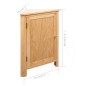 vidaXL Eckschrank 59x45x80 cm Massivholz Eiche vidaXL Eckschrank 59x45x80 cm Massivholz Eiche