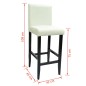 Barhocker 6 Stk. Weiß Kunstleder Barhocker 6 Stk. Weiß Kunstleder