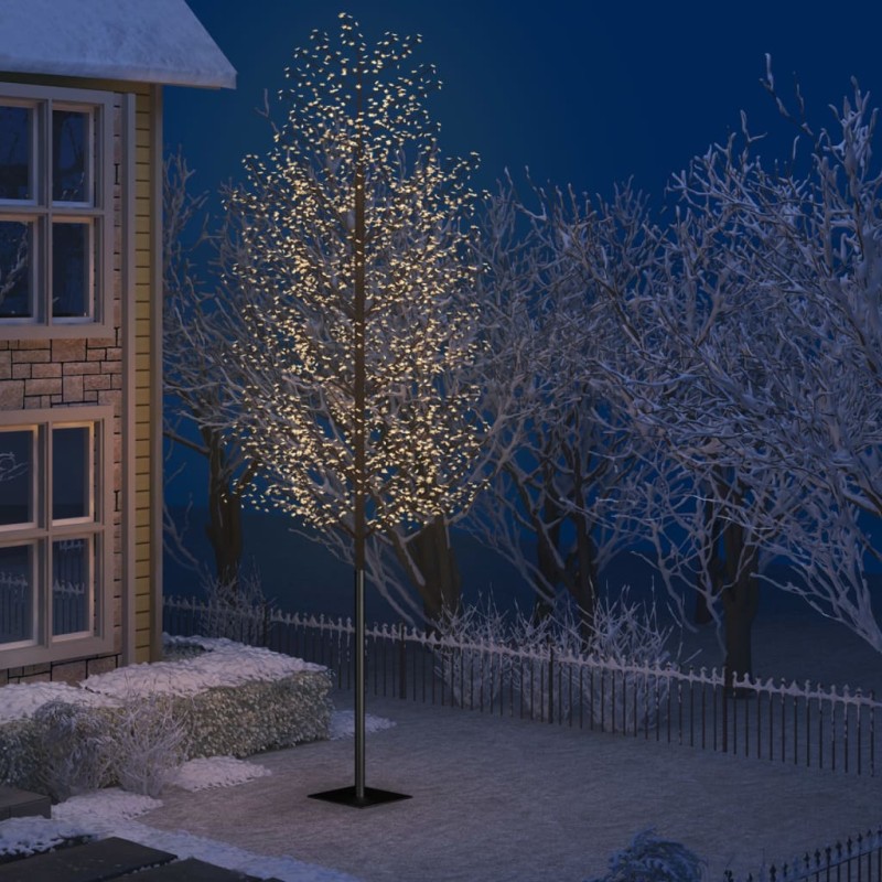vidaXL Weihnachtsbaum 2000 LEDs Warmweißes Licht Kirschblüten 500 cm vidaXL Weihnachtsbaum 2000 LEDs Warmweißes Licht Kirschblüten 500 cm