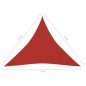vidaXL Sonnensegel 160 g/m² Rot 4x4x4 m HDPE vidaXL Sonnensegel 160 g/m² Rot 4x4x4 m HDPE