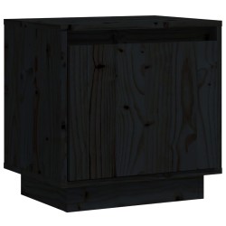 vidaXL Nachttisch Schwarz 40x30x40 cm Massivholz Kiefer