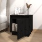 vidaXL Nachttisch Schwarz 40x30x40 cm Massivholz Kiefer vidaXL Nachttisch Schwarz 40x30x40 cm Massivholz Kiefer