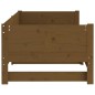 vidaXL Ausziehbares Tagesbett Braun Massivholz Kiefer 2x(80x200) cm