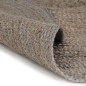vidaXL Teppich Handgefertigt Jute Rund 90 cm Grau vidaXL Teppich Handgefertigt Jute Rund 90 cm Grau