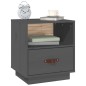 vidaXL Nachttisch Grau 40x34x45 cm Massivholz Kiefer vidaXL Nachttisch Grau 40x34x45 cm Massivholz Kiefer
