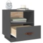 vidaXL Nachttisch Grau 40x34x45 cm Massivholz Kiefer vidaXL Nachttisch Grau 40x34x45 cm Massivholz Kiefer