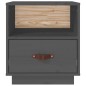 vidaXL Nachttisch Grau 40x34x45 cm Massivholz Kiefer vidaXL Nachttisch Grau 40x34x45 cm Massivholz Kiefer