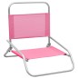 vidaXL Klappbare Strandstühle 2 Stk. Rosa Stoff vidaXL Klappbare Strandstühle 2 Stk. Rosa Stoff