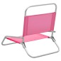 vidaXL Klappbare Strandstühle 2 Stk. Rosa Stoff vidaXL Klappbare Strandstühle 2 Stk. Rosa Stoff