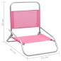 vidaXL Klappbare Strandstühle 2 Stk. Rosa Stoff vidaXL Klappbare Strandstühle 2 Stk. Rosa Stoff